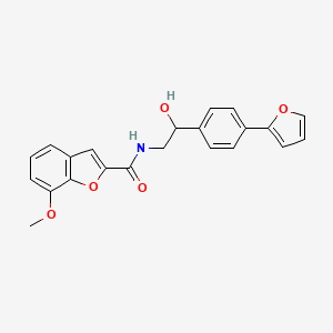 N-{2-[4-(furan-2-yl)phenyl]-2-hydroxyethyl}-7-methoxy-1-benzofuran-2-carboxamide