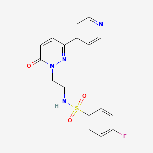 4-fluoro-N-(2-(6-oxo-3-(pyridin-4-yl)pyridazin-1(6H)-yl)ethyl)benzenesulfonamide