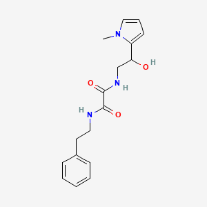 molecular formula C17H21N3O3 B2428704 N1-(2-hydroxy-2-(1-methyl-1H-pyrrol-2-yl)ethyl)-N2-phenethyloxalamide CAS No. 1396868-01-1