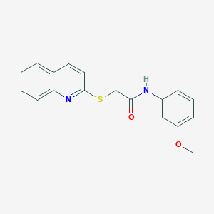 molecular formula C18H16N2O2S B2428707 N-(3-methoxyphenyl)-2-(quinolin-2-ylthio)acetamide CAS No. 670273-97-9