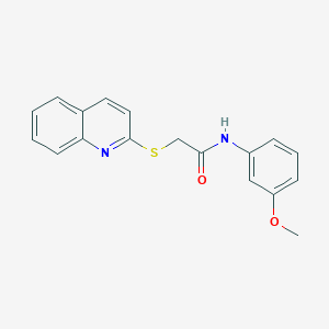 N-(3-methoxyphenyl)-2-(quinolin-2-ylthio)acetamide