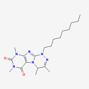 3,4,7,9-Tetramethyl-1-nonyl-5,7,9-trihydro-4H-1,2,4-triazino[4,3-h]purine-6,8-dione