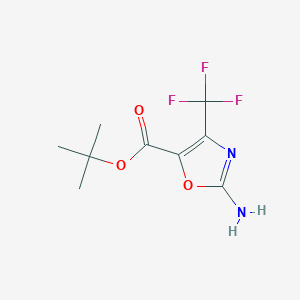 molecular formula C9H11F3N2O3 B2428712 Tert-butyl 2-amino-4-(trifluoromethyl)-1,3-oxazole-5-carboxylate CAS No. 2248320-82-1