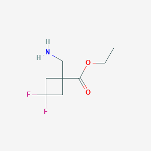 molecular formula C8H13F2NO2 B2428716 Ethyl 1-(aminomethyl)-3,3-difluorocyclobutane-1-carboxylate CAS No. 2248414-09-5