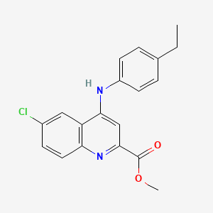 Methyl 6-chloro-4-((4-ethylphenyl)amino)quinoline-2-carboxylate