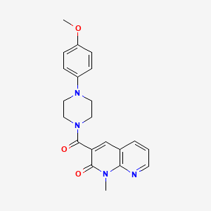 3-(4-(4-methoxyphenyl)piperazine-1-carbonyl)-1-methyl-1,8-naphthyridin-2(1H)-one