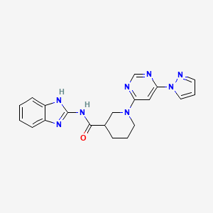1-(6-(1H-pyrazol-1-yl)pyrimidin-4-yl)-N-(1H-benzo[d]imidazol-2-yl)piperidine-3-carboxamide