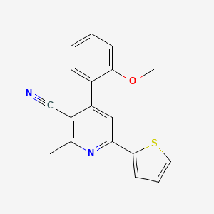 4-(2-Methoxyphenyl)-2-methyl-6-(2-thienyl)nicotinonitrile
