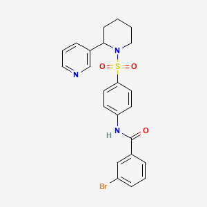 3-bromo-N-(4-((2-(pyridin-3-yl)piperidin-1-yl)sulfonyl)phenyl)benzamide
