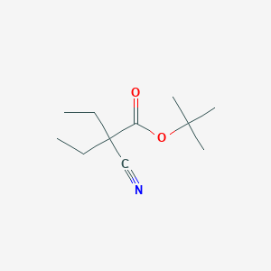 molecular formula C11H19NO2 B2428729 Tert-butyl 2-cyano-2-ethylbutanoate CAS No. 150596-31-9