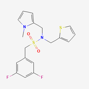 1-(3,5-difluorophenyl)-N-((1-methyl-1H-pyrrol-2-yl)methyl)-N-(thiophen-2-ylmethyl)methanesulfonamide