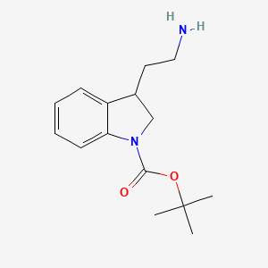 molecular formula C15H22N2O2 B2428732 tert-butyl 3-(2-aminoethyl)-2,3-dihydro-1H-indole-1-carboxylate CAS No. 2044713-35-9