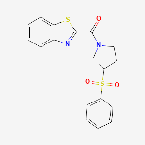 Benzo[d]thiazol-2-yl(3-(phenylsulfonyl)pyrrolidin-1-yl)methanone