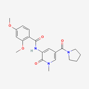 2,4-dimethoxy-N-(1-methyl-2-oxo-5-(pyrrolidine-1-carbonyl)-1,2-dihydropyridin-3-yl)benzamide