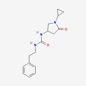 1-(1-Cyclopropyl-5-oxopyrrolidin-3-yl)-3-phenethylurea