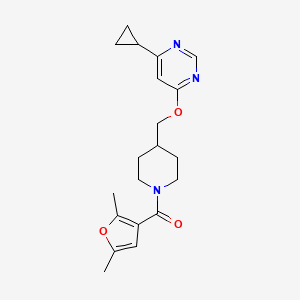 (4-(((6-Cyclopropylpyrimidin-4-yl)oxy)methyl)piperidin-1-yl)(2,5-dimethylfuran-3-yl)methanone