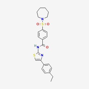 4-(azepan-1-ylsulfonyl)-N-(4-(4-ethylphenyl)thiazol-2-yl)benzamide