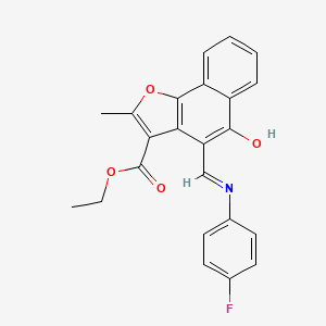 (Z)-ethyl 4-(((4-fluorophenyl)amino)methylene)-2-methyl-5-oxo-4,5-dihydronaphtho[1,2-b]furan-3-carboxylate