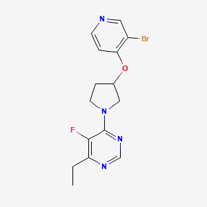 4-[3-(3-Bromopyridin-4-yl)oxypyrrolidin-1-yl]-6-ethyl-5-fluoropyrimidine