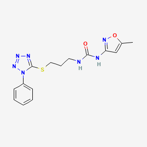 1-(5-methylisoxazol-3-yl)-3-(3-((1-phenyl-1H-tetrazol-5-yl)thio)propyl)urea