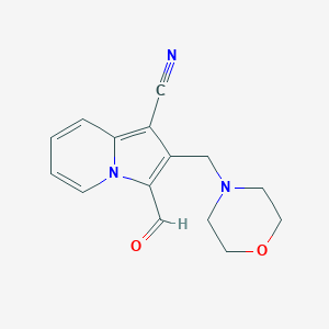 3-Formyl-2-(morpholin-4-ylmethyl)indolizine-1-carbonitrile