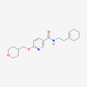 N-(2-(cyclohex-1-en-1-yl)ethyl)-6-((tetrahydro-2H-pyran-4-yl)methoxy)nicotinamide