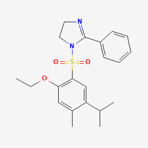 1-[2-ethoxy-4-methyl-5-(propan-2-yl)benzenesulfonyl]-2-phenyl-4,5-dihydro-1H-imidazole