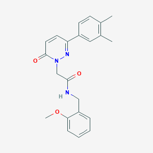 2-[3-(3,4-dimethylphenyl)-6-oxopyridazin-1-yl]-N-[(2-methoxyphenyl)methyl]acetamide