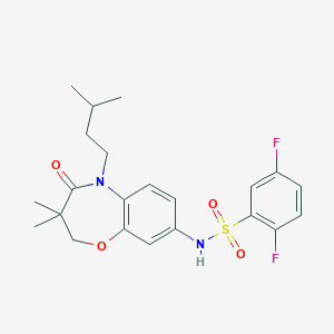2,5-difluoro-N-(5-isopentyl-3,3-dimethyl-4-oxo-2,3,4,5-tetrahydrobenzo[b][1,4]oxazepin-8-yl)benzenesulfonamide