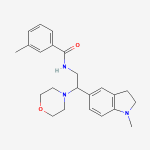 3-methyl-N-(2-(1-methylindolin-5-yl)-2-morpholinoethyl)benzamide