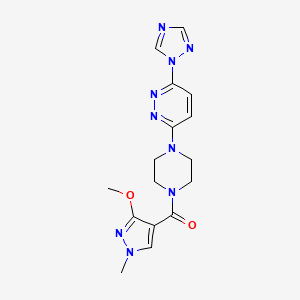 (4-(6-(1H-1,2,4-triazol-1-yl)pyridazin-3-yl)piperazin-1-yl)(3-methoxy-1-methyl-1H-pyrazol-4-yl)methanone
