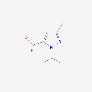 molecular formula C7H9IN2O B2428795 5-Iodo-2-propan-2-ylpyrazole-3-carbaldehyde CAS No. 2226182-09-6