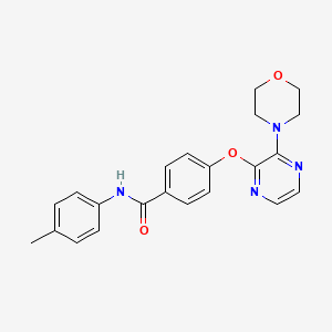 molecular formula C22H22N4O3 B2428798 N-(4-methylphenyl)-4-{[3-(morpholin-4-yl)pyrazin-2-yl]oxy}benzamide CAS No. 1251599-51-5