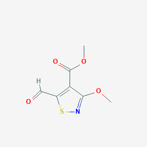 molecular formula C7H7NO4S B2428802 Methyl 5-formyl-3-methoxy-1,2-thiazole-4-carboxylate CAS No. 2095409-99-5