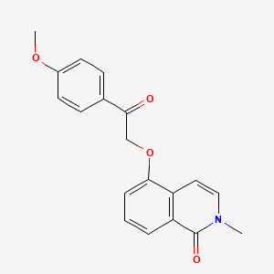 molecular formula C19H17NO4 B2428810 5-[2-(4-甲氧苯基)-2-氧代乙氧基]-2-甲基异喹啉-1-酮 CAS No. 898411-51-3