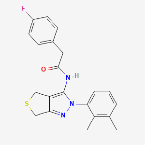 N-[2-(2,3-dimethylphenyl)-4,6-dihydrothieno[3,4-c]pyrazol-3-yl]-2-(4-fluorophenyl)acetamide