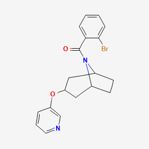 (2-bromophenyl)((1R,5S)-3-(pyridin-3-yloxy)-8-azabicyclo[3.2.1]octan-8-yl)methanone