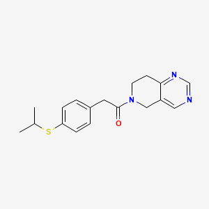 molecular formula C18H21N3OS B2428817 1-(7,8-dihydropyrido[4,3-d]pyrimidin-6(5H)-yl)-2-(4-(isopropylthio)phenyl)ethanone CAS No. 1797183-73-3