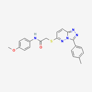 molecular formula C21H19N5O2S B2428839 N-(4-methoxyphenyl)-2-((3-(p-tolyl)-[1,2,4]triazolo[4,3-b]pyridazin-6-yl)thio)acetamide CAS No. 852375-60-1