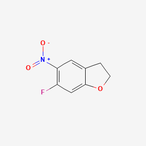 molecular formula C8H6FNO3 B2428859 6-Fluoro-5-nitro-2,3-dihydro-1-benzofuran CAS No. 1632261-95-0