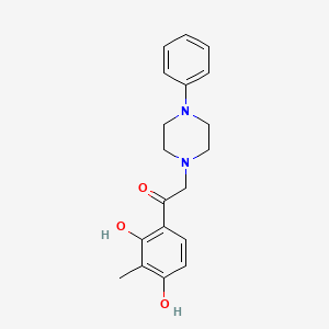 molecular formula C19H22N2O3 B2428877 1-(2,4-二氢氧基-3-甲基苯基)-2-(4-苯基哌嗪-1-基)乙酮 CAS No. 887209-55-4