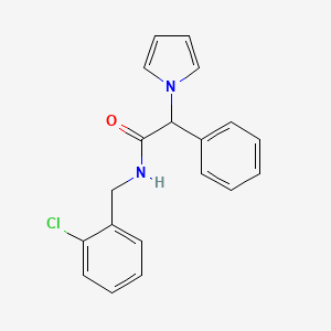 molecular formula C19H17ClN2O B2428917 N-(2-chlorobenzyl)-2-phenyl-2-(1H-pyrrol-1-yl)acetamide CAS No. 1257547-28-6