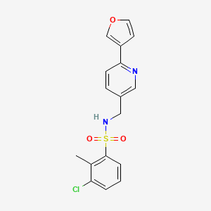 3-chloro-N-((6-(furan-3-yl)pyridin-3-yl)methyl)-2-methylbenzenesulfonamide