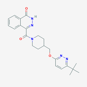 4-[4-[(6-Tert-butylpyridazin-3-yl)oxymethyl]piperidine-1-carbonyl]-2H-phthalazin-1-one