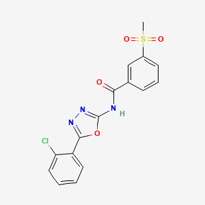 molecular formula C16H12ClN3O4S B2428930 N-[5-(2-chlorophenyl)-1,3,4-oxadiazol-2-yl]-3-methanesulfonylbenzamide CAS No. 896297-62-4