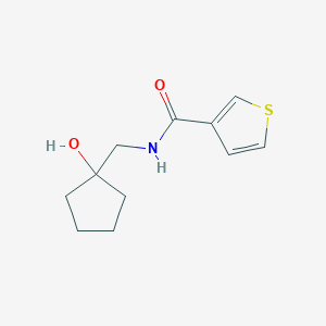 molecular formula C11H15NO2S B2428979 N-[(1-hydroxycyclopentyl)methyl]thiophene-3-carboxamide CAS No. 1219914-37-0