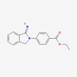 molecular formula C17H16N2O2 B2428992 ethyl 4-(1-imino-2,3-dihydro-1H-isoindol-2-yl)benzoate CAS No. 97166-81-9