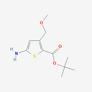 molecular formula C11H17NO3S B2429018 Tert-butyl 5-amino-3-(methoxymethyl)thiophene-2-carboxylate CAS No. 2287312-45-0