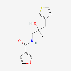 molecular formula C13H15NO3S B2429030 N-{2-hydroxy-2-[(thiophen-3-yl)methyl]propyl}furan-3-carboxamide CAS No. 2097920-43-7