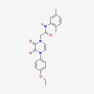 molecular formula C22H23N3O4 B2429061 N-(2,5-dimethylphenyl)-2-[4-(4-ethoxyphenyl)-2,3-dioxo-1,2,3,4-tetrahydropyrazin-1-yl]acetamide CAS No. 898429-19-1